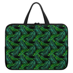 Night Tropical Palm Leaves Pattern Print Laptop Sleeve With Handle