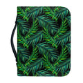 Night Tropical Palm Leaves Pattern Print Leather Bible Cover