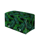Night Tropical Palm Leaves Pattern Print Leather Tissue Box Cover