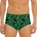 Night Tropical Palm Leaves Pattern Print Men's Triangle Swim Briefs