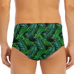 Night Tropical Palm Leaves Pattern Print Men's Triangle Swim Briefs