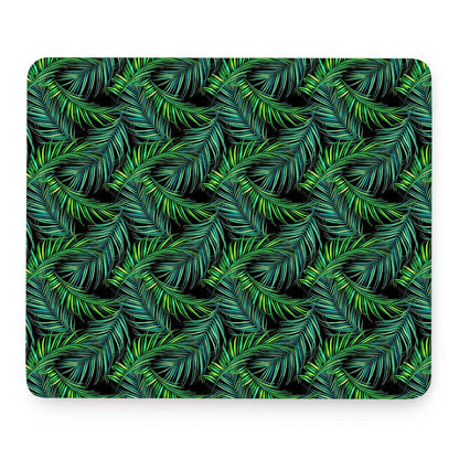 Night Tropical Palm Leaves Pattern Print Mouse Pad