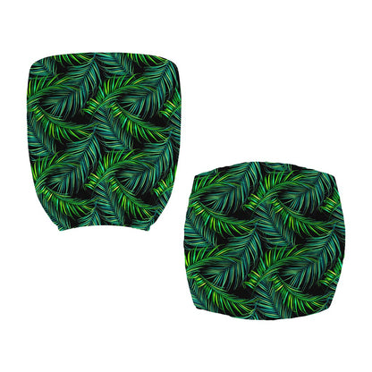 Night Tropical Palm Leaves Pattern Print Office Chair Cover