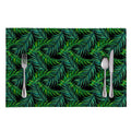 Night Tropical Palm Leaves Pattern Print Placemat