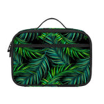 Night Tropical Palm Leaves Pattern Print Portable Lunch Bag
