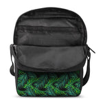 Night Tropical Palm Leaves Pattern Print Rectangular Crossbody Bag