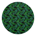 Night Tropical Palm Leaves Pattern Print Round Blanket