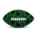 Night Tropical Palm Leaves Pattern Print Rugby Ball