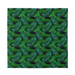 Night Tropical Palm Leaves Pattern Print Silk Bandana