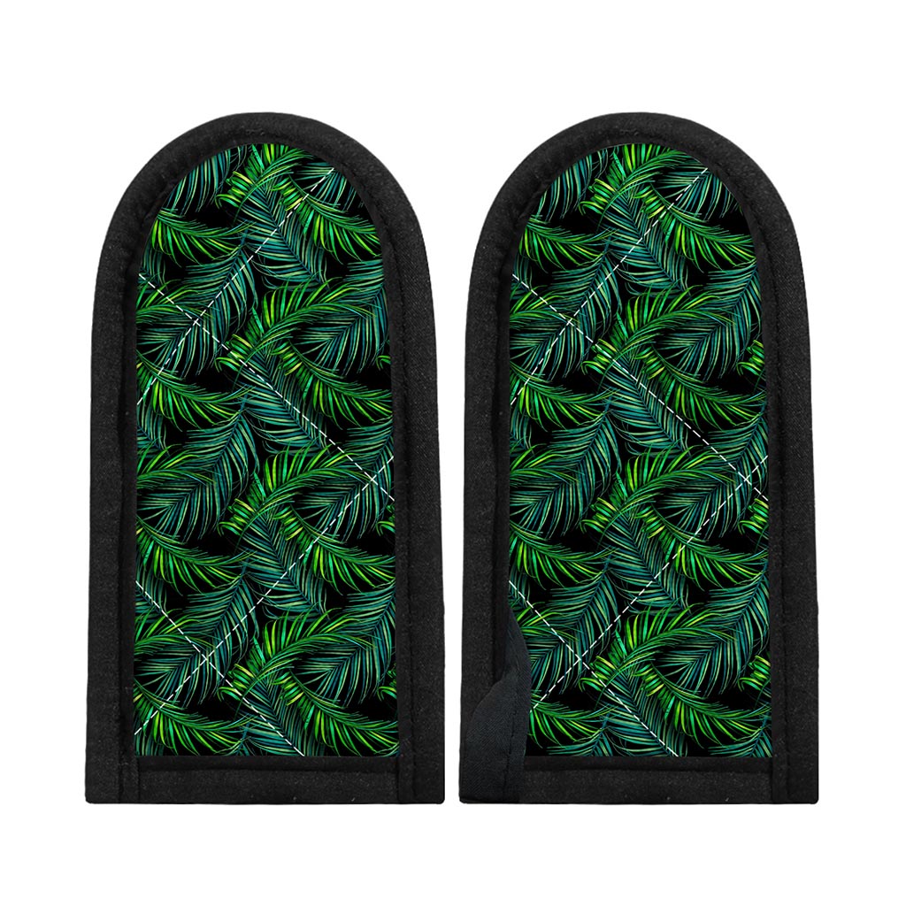 Night Tropical Palm Leaves Pattern Print Skillet Handle Cover