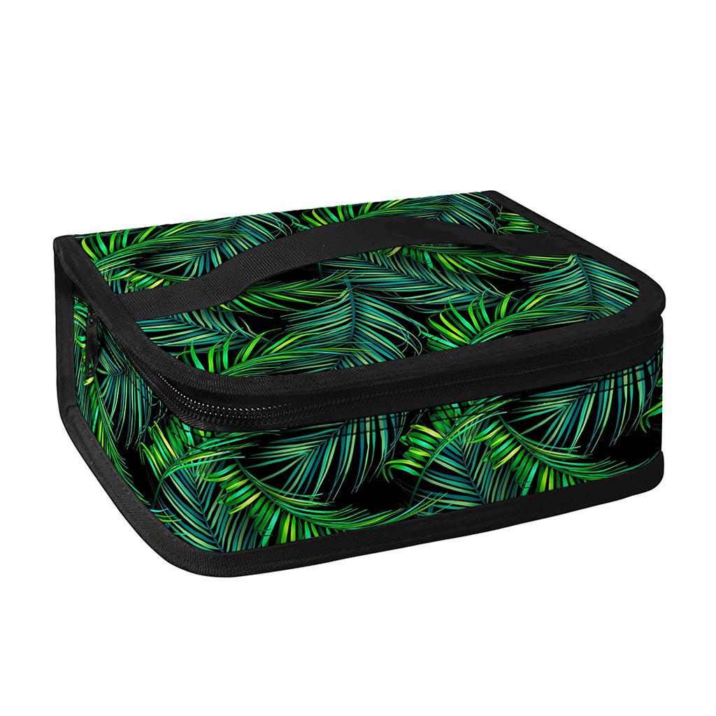 Night Tropical Palm Leaves Pattern Print Small Lunch Bag