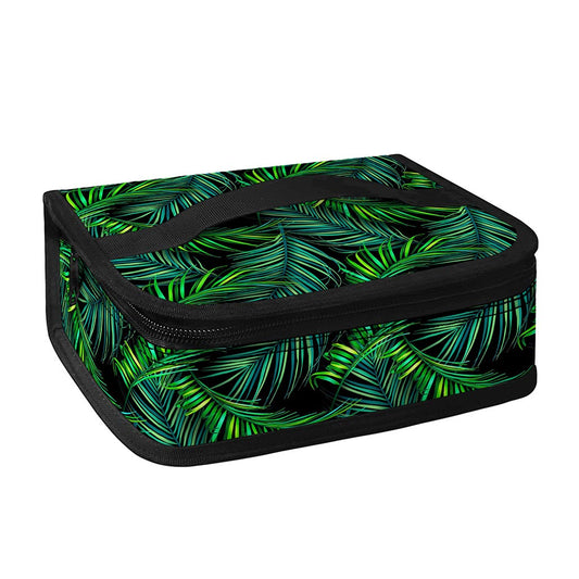Night Tropical Palm Leaves Pattern Print Small Lunch Bag