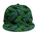Night Tropical Palm Leaves Pattern Print Snapback Cap