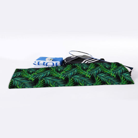 Night Tropical Palm Leaves Pattern Print Sports Towel