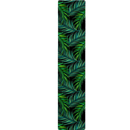 Night Tropical Palm Leaves Pattern Print Table Runner