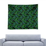 Night Tropical Palm Leaves Pattern Print Tapestry