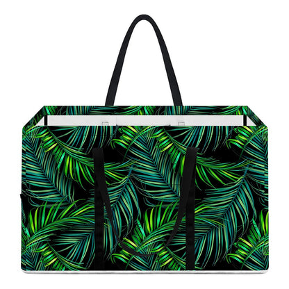 Night Tropical Palm Leaves Pattern Print Utility Tote Bag