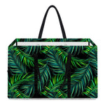 Night Tropical Palm Leaves Pattern Print Utility Tote Bag