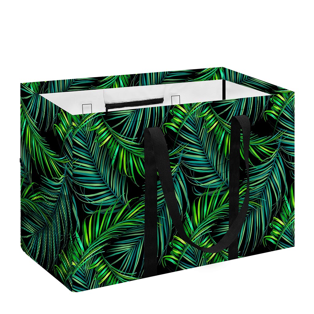Night Tropical Palm Leaves Pattern Print Utility Tote Bag