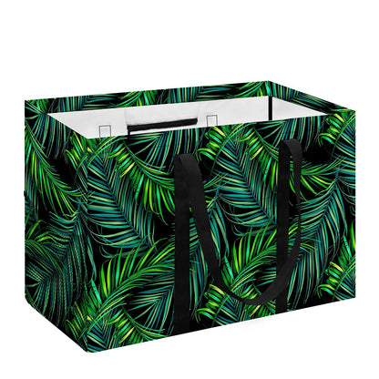 Night Tropical Palm Leaves Pattern Print Utility Tote Bag