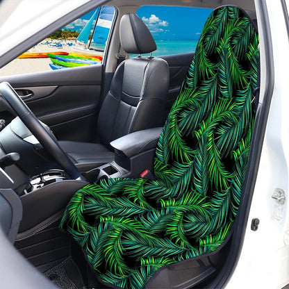 Night Tropical Palm Leaves Pattern Print Waterproof Car Seat Cover