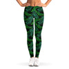 Night Tropical Palm Leaves Pattern Print Women's Leggings