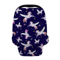 Night Winged Unicorn Pattern Print Baby Seat Cover