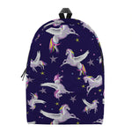 Night Winged Unicorn Pattern Print Backpack
