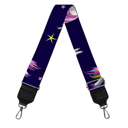 Night Winged Unicorn Pattern Print Bag Strap
