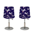 Night Winged Unicorn Pattern Print Bar Stool Covers