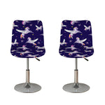 Night Winged Unicorn Pattern Print Bar Stool Covers