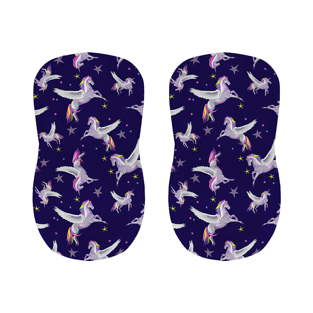 Night Winged Unicorn Pattern Print Bar Stool Covers