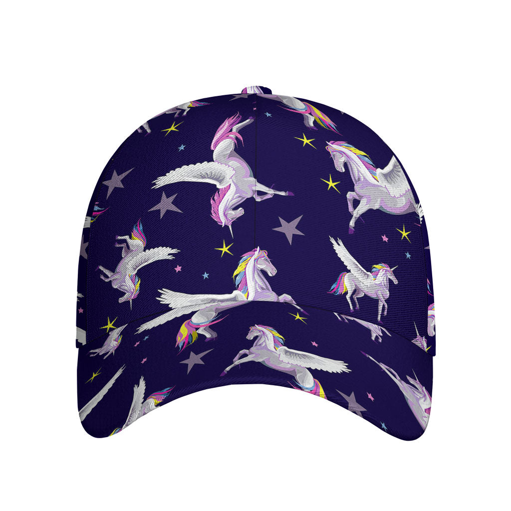 Night Winged Unicorn Pattern Print Baseball Cap