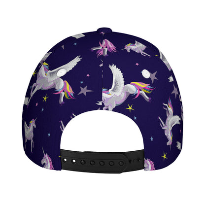 Night Winged Unicorn Pattern Print Baseball Cap
