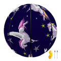 Night Winged Unicorn Pattern Print Basketball