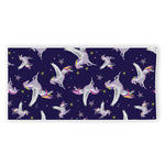 Night Winged Unicorn Pattern Print Beach Towel