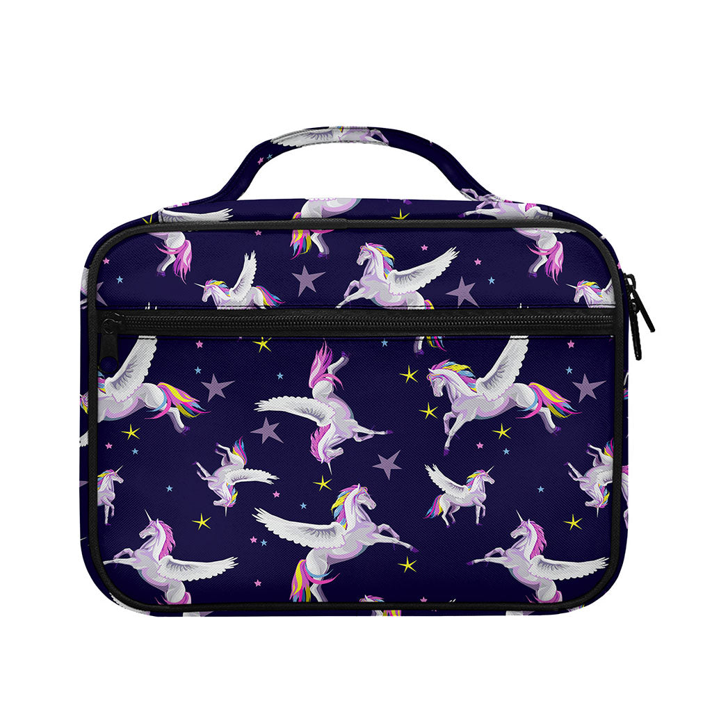 Night Winged Unicorn Pattern Print Briefcase Bible Bag