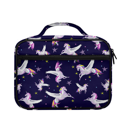 Night Winged Unicorn Pattern Print Briefcase Bible Bag