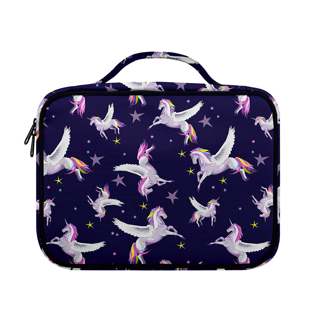 Night Winged Unicorn Pattern Print Briefcase Bible Bag