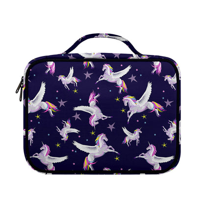 Night Winged Unicorn Pattern Print Briefcase Bible Bag