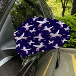 Night Winged Unicorn Pattern Print Car Side Mirror Covers