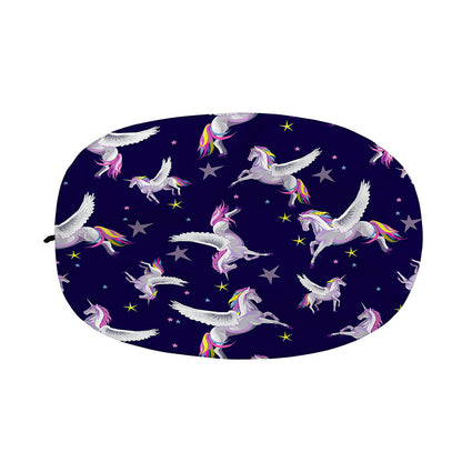 Night Winged Unicorn Pattern Print Car Side Mirror Covers