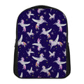 Night Winged Unicorn Pattern Print Casual Backpack