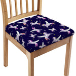 Night Winged Unicorn Pattern Print Chair Cushion Cover