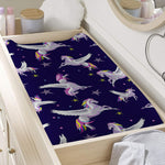 Night Winged Unicorn Pattern Print Changing Pad Cover