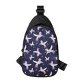 Night Winged Unicorn Pattern Print Sling Bag
