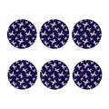 Night Winged Unicorn Pattern Print Coaster Set