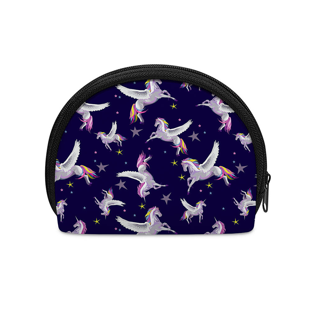 Night Winged Unicorn Pattern Print Coin Purse