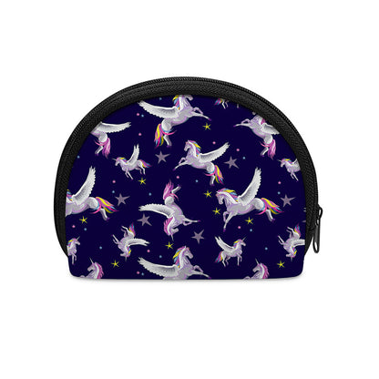 Night Winged Unicorn Pattern Print Coin Purse