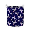 Night Winged Unicorn Pattern Print Collapsible Laundry Basket
